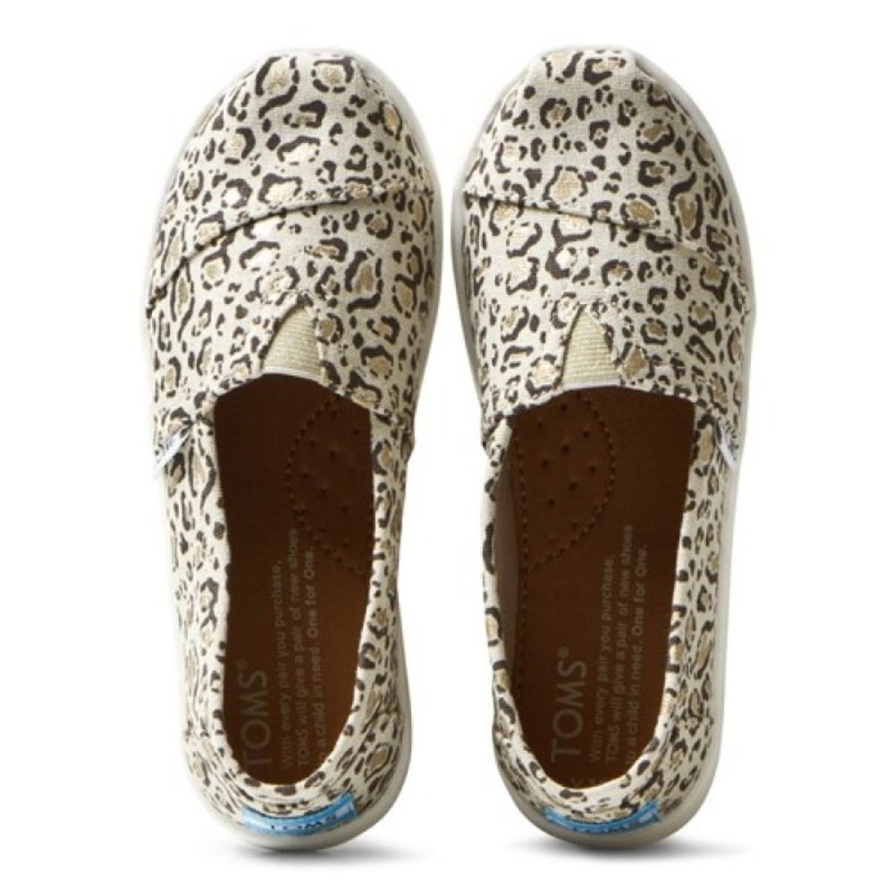 TOMS Classic Youth Bob Cat Gold Alparagata Slip On Shoes, size 2Y - Picture 2 of 7